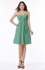 ColsBM Hattie Beryl Green Romantic Strapless Sleeveless Chiffon Knee Length Plus Size Bridesmaid Dresses