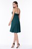 ColsBM Hattie Blue Green Romantic Strapless Sleeveless Chiffon Knee Length Plus Size Bridesmaid Dresses