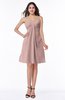 ColsBM Hattie Blush Pink Romantic Strapless Sleeveless Chiffon Knee Length Plus Size Bridesmaid Dresses