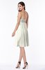ColsBM Hattie Cream Romantic Strapless Sleeveless Chiffon Knee Length Plus Size Bridesmaid Dresses