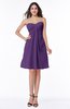 ColsBM Hattie Dark Purple Romantic Strapless Sleeveless Chiffon Knee Length Plus Size Bridesmaid Dresses