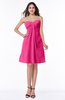 ColsBM Hattie Fandango Pink Romantic Strapless Sleeveless Chiffon Knee Length Plus Size Bridesmaid Dresses
