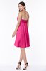 ColsBM Hattie Fandango Pink Romantic Strapless Sleeveless Chiffon Knee Length Plus Size Bridesmaid Dresses