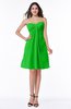ColsBM Hattie Jasmine Green Romantic Strapless Sleeveless Chiffon Knee Length Plus Size Bridesmaid Dresses
