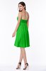 ColsBM Hattie Jasmine Green Romantic Strapless Sleeveless Chiffon Knee Length Plus Size Bridesmaid Dresses