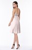 ColsBM Hattie Light Pink Romantic Strapless Sleeveless Chiffon Knee Length Plus Size Bridesmaid Dresses