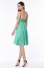ColsBM Hattie Mint Green Romantic Strapless Sleeveless Chiffon Knee Length Plus Size Bridesmaid Dresses
