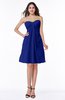 ColsBM Hattie Nautical Blue Romantic Strapless Sleeveless Chiffon Knee Length Plus Size Bridesmaid Dresses