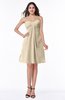 ColsBM Hattie Novelle Peach Romantic Strapless Sleeveless Chiffon Knee Length Plus Size Bridesmaid Dresses