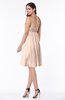 ColsBM Hattie Peach Puree Romantic Strapless Sleeveless Chiffon Knee Length Plus Size Bridesmaid Dresses