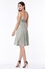 ColsBM Hattie Platinum Romantic Strapless Sleeveless Chiffon Knee Length Plus Size Bridesmaid Dresses