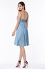 ColsBM Hattie Sky Blue Romantic Strapless Sleeveless Chiffon Knee Length Plus Size Bridesmaid Dresses