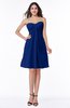 ColsBM Hattie Sodalite Blue Romantic Strapless Sleeveless Chiffon Knee Length Plus Size Bridesmaid Dresses