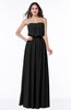 ColsBM Adelaide Black Romantic A-line Sleeveless Zipper Ribbon Plus Size Bridesmaid Dresses