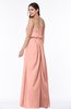 ColsBM Adelaide Peach Romantic A-line Sleeveless Zipper Ribbon Plus Size Bridesmaid Dresses