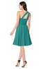 ColsBM Violet Emerald Green Sexy Asymmetric Neckline Sleeveless Zip up Chiffon Knee Length Plus Size Bridesmaid Dresses