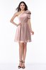 ColsBM Journee Blush Pink Plain A-line One Shoulder Sleeveless Chiffon Pleated Bridesmaid Dresses
