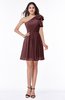 ColsBM Journee Burgundy Plain A-line One Shoulder Sleeveless Chiffon Pleated Bridesmaid Dresses