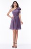 ColsBM Journee Chinese Violet Plain A-line One Shoulder Sleeveless Chiffon Pleated Bridesmaid Dresses