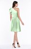 ColsBM Journee Light Green Plain A-line One Shoulder Sleeveless Chiffon Pleated Bridesmaid Dresses