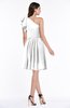 ColsBM Journee White Plain A-line One Shoulder Sleeveless Chiffon Pleated Bridesmaid Dresses