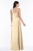 ColsBM Jennifer Apricot Gelato Antique One Shoulder Sleeveless Chiffon Floor Length Ruching Plus Size Bridesmaid Dresses