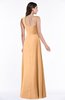 ColsBM Jennifer Apricot Antique One Shoulder Sleeveless Chiffon Floor Length Ruching Plus Size Bridesmaid Dresses