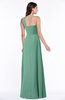 ColsBM Jennifer Beryl Green Antique One Shoulder Sleeveless Chiffon Floor Length Ruching Plus Size Bridesmaid Dresses