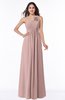 ColsBM Jennifer Blush Pink Antique One Shoulder Sleeveless Chiffon Floor Length Ruching Plus Size Bridesmaid Dresses