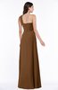 ColsBM Jennifer Brown Antique One Shoulder Sleeveless Chiffon Floor Length Ruching Plus Size Bridesmaid Dresses
