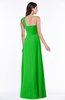 ColsBM Jennifer Classic Green Antique One Shoulder Sleeveless Chiffon Floor Length Ruching Plus Size Bridesmaid Dresses