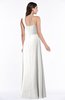ColsBM Jennifer Cloud White Antique One Shoulder Sleeveless Chiffon Floor Length Ruching Plus Size Bridesmaid Dresses