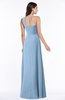 ColsBM Jennifer Dusty Blue Antique One Shoulder Sleeveless Chiffon Floor Length Ruching Plus Size Bridesmaid Dresses