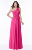 ColsBM Jennifer Fandango Pink Antique One Shoulder Sleeveless Chiffon Floor Length Ruching Plus Size Bridesmaid Dresses