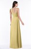 ColsBM Jennifer Gold Antique One Shoulder Sleeveless Chiffon Floor Length Ruching Plus Size Bridesmaid Dresses