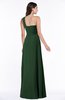 ColsBM Jennifer Hunter Green Antique One Shoulder Sleeveless Chiffon Floor Length Ruching Plus Size Bridesmaid Dresses