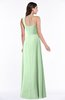 ColsBM Jennifer Light Green Antique One Shoulder Sleeveless Chiffon Floor Length Ruching Plus Size Bridesmaid Dresses
