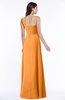 ColsBM Jennifer Orange Antique One Shoulder Sleeveless Chiffon Floor Length Ruching Plus Size Bridesmaid Dresses