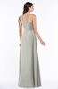 ColsBM Jennifer Platinum Antique One Shoulder Sleeveless Chiffon Floor Length Ruching Plus Size Bridesmaid Dresses