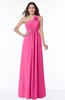 ColsBM Jennifer Rose Pink Antique One Shoulder Sleeveless Chiffon Floor Length Ruching Plus Size Bridesmaid Dresses