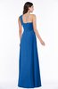 ColsBM Jennifer Royal Blue Antique One Shoulder Sleeveless Chiffon Floor Length Ruching Plus Size Bridesmaid Dresses