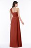 ColsBM Jennifer Rust Antique One Shoulder Sleeveless Chiffon Floor Length Ruching Plus Size Bridesmaid Dresses
