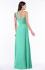 ColsBM Jennifer Seafoam Green Antique One Shoulder Sleeveless Chiffon Floor Length Ruching Plus Size Bridesmaid Dresses