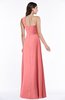 ColsBM Jennifer Shell Pink Antique One Shoulder Sleeveless Chiffon Floor Length Ruching Plus Size Bridesmaid Dresses