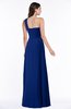 ColsBM Jennifer Sodalite Blue Antique One Shoulder Sleeveless Chiffon Floor Length Ruching Plus Size Bridesmaid Dresses