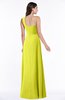ColsBM Jennifer Sulphur Spring Antique One Shoulder Sleeveless Chiffon Floor Length Ruching Plus Size Bridesmaid Dresses