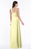 ColsBM Jennifer Wax Yellow Antique One Shoulder Sleeveless Chiffon Floor Length Ruching Plus Size Bridesmaid Dresses