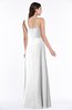 ColsBM Jennifer White Antique One Shoulder Sleeveless Chiffon Floor Length Ruching Plus Size Bridesmaid Dresses