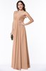 ColsBM Rebecca Almost Apricot Simple A-line Sleeveless Zip up Floor Length Plus Size Bridesmaid Dresses