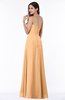 ColsBM Rebecca Apricot Simple A-line Sleeveless Zip up Floor Length Plus Size Bridesmaid Dresses